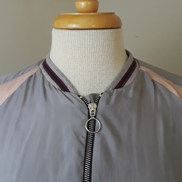 Zara Woman blush pink and gray bomber jacket xs - Picture 4 of 8